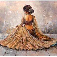 Sabeen Rashid, 24 x 24 Inches, Acrylic on Canvas, Figurative Painting, AC-SBRS-019